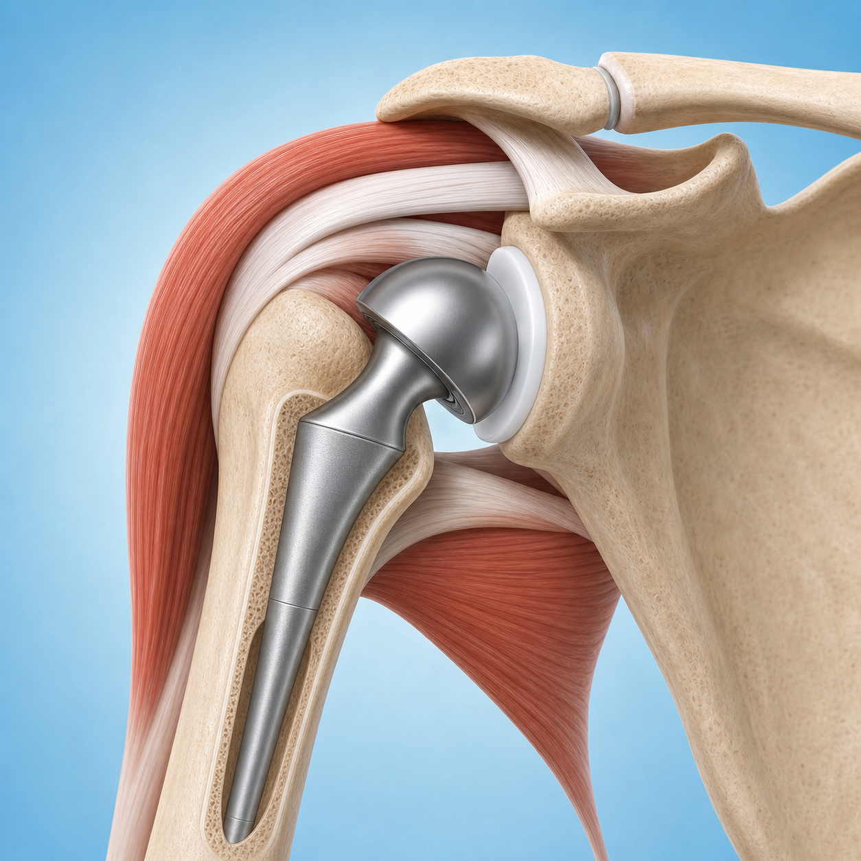 Anatomic total shoulder arthroplasty process