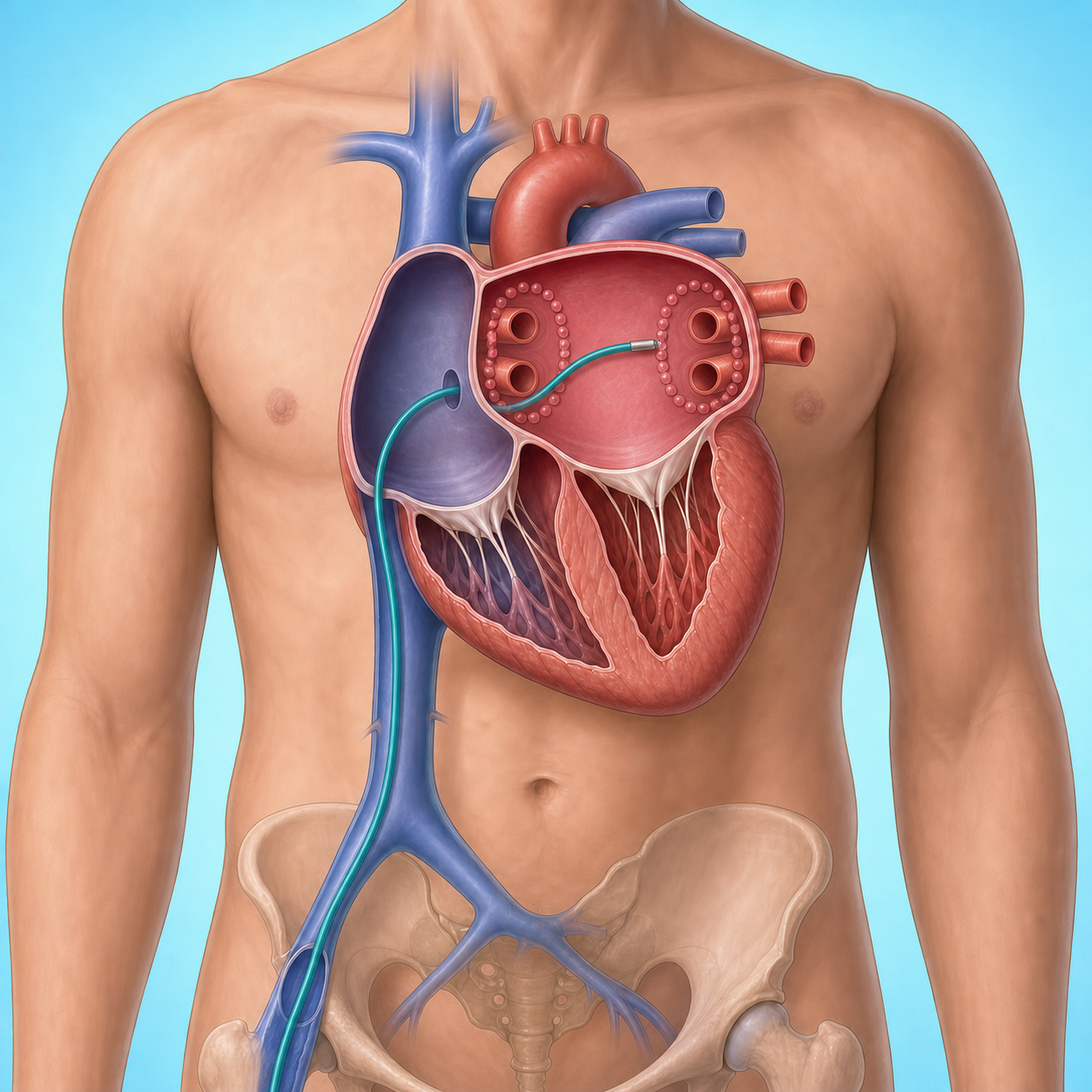 Catheter ablation of atrial fibrillation process
