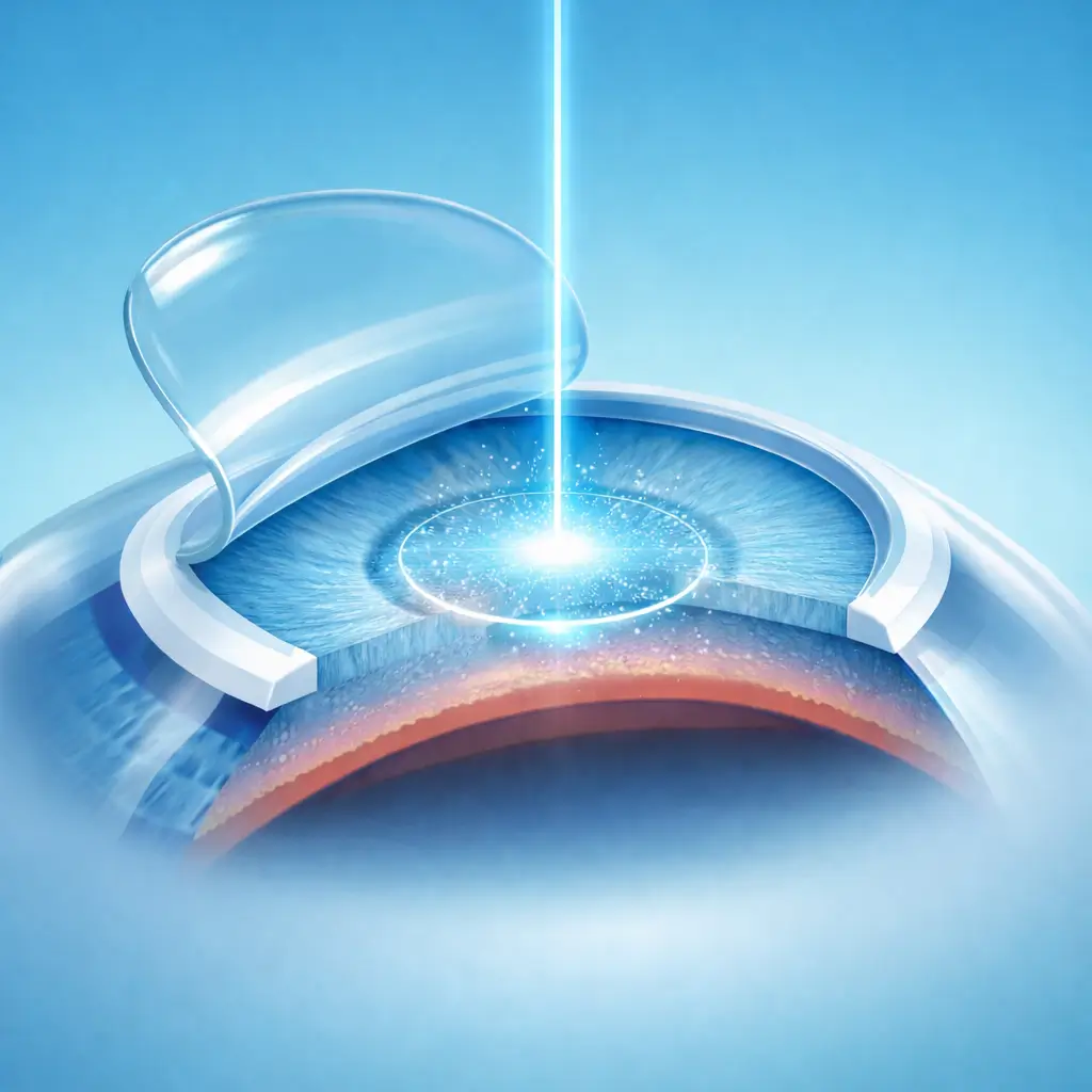 Femtosecond LASIK Laser Surgery (FS-LASIK) process
