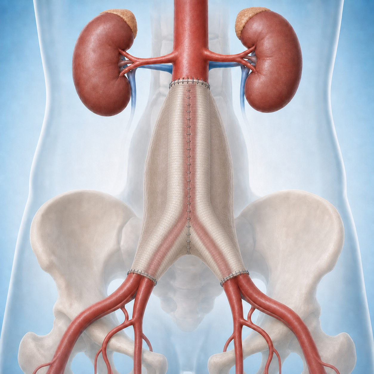 Open abdominal aortic aneurysm repair process