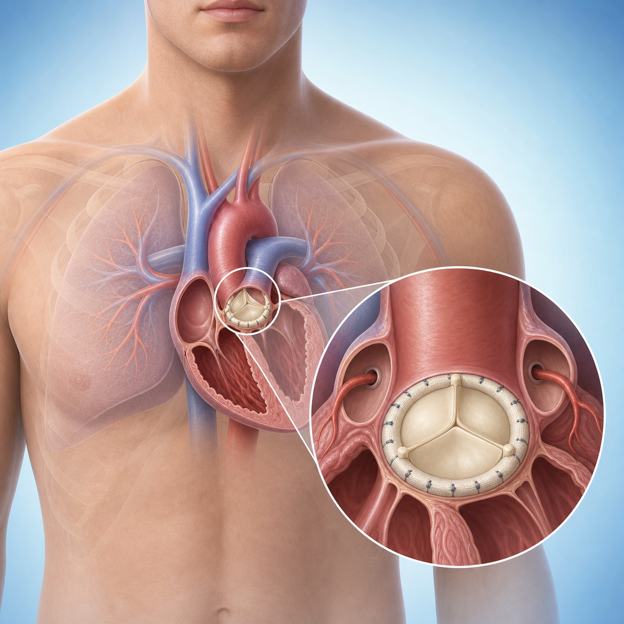 Surgical aortic valve replacement process
