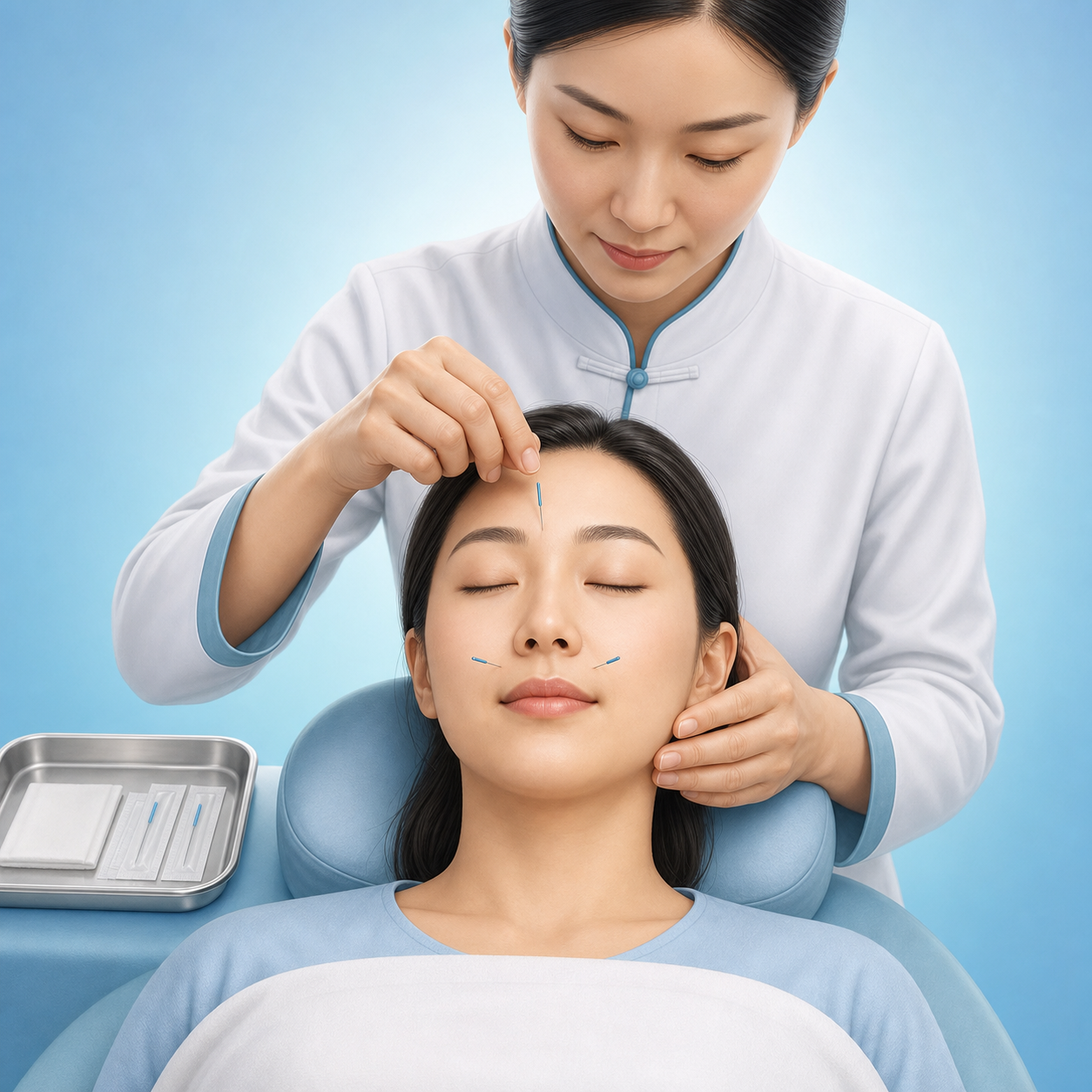 Filiform-needle acupuncture for allergic rhinitis process